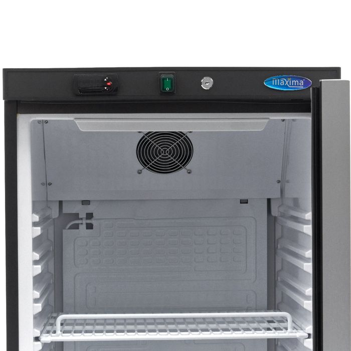 Frigider 400 litri negru cu usa din sticla si 4 rafturi reglabile [3]