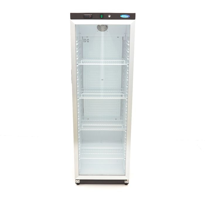 Frigider 400 litri negru cu usa din sticla si 4 rafturi reglabile [6]