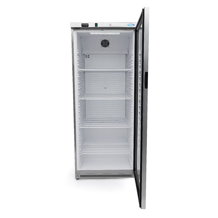 Frigider 600 litri inox cu geam si 3 rafturi gn 2/1 reglabile [3]