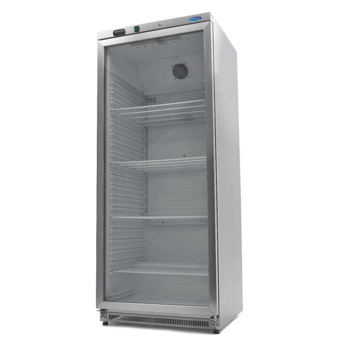 Frigider 600 litri inox cu geam si 3 rafturi gn 2/1 reglabile [1]