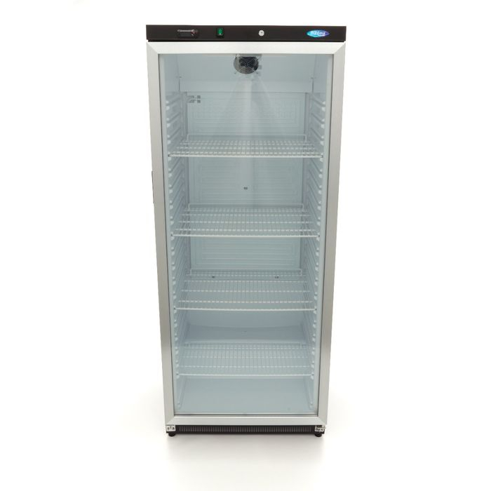 Frigider 600 litri negru cu usa din sticla si sistem anti-gheata [6]