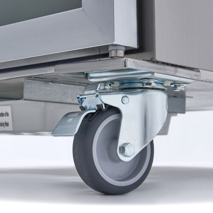 Frigider 700 litri inox cu usa sticla si 3 rafturi reglabile [2]