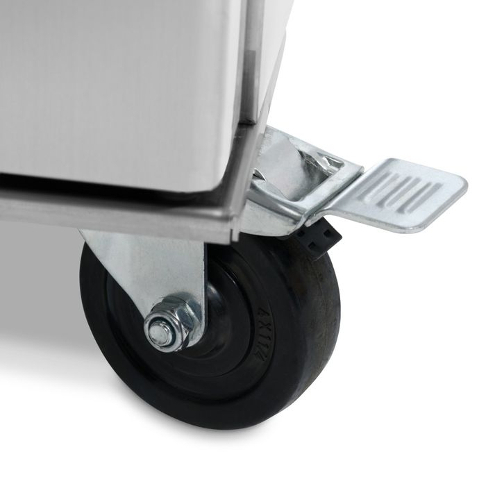 Frigider inox 1400 litri cu 6 rafturi GN si roti pentru mobilitate [2]