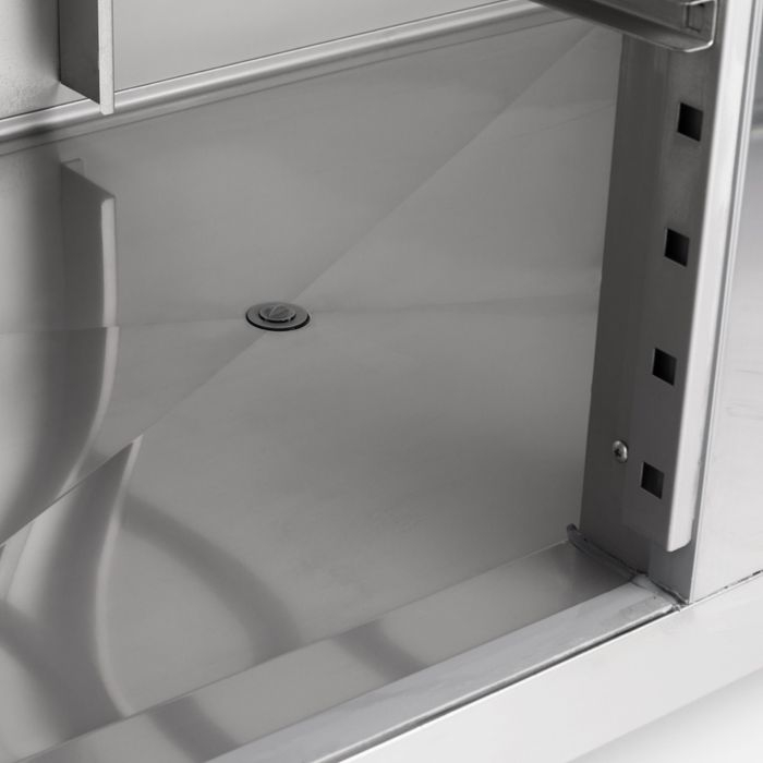 Frigider inox 800 litri cu 6 rafturi reglabile si sistem pe roti [3]