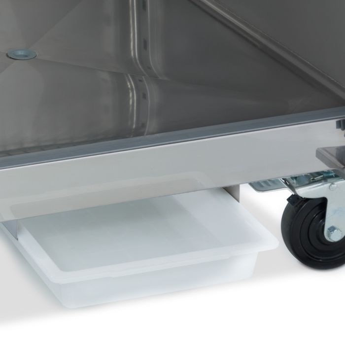 Frigider pentru peste inox 600 litri cu 7 tavi si roti de transport [3]