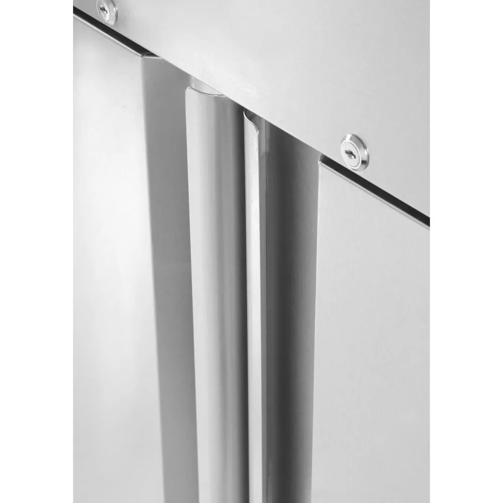 Frigider profesional 900L, 2 usi, -2/8°C, inox, pe roti [6]