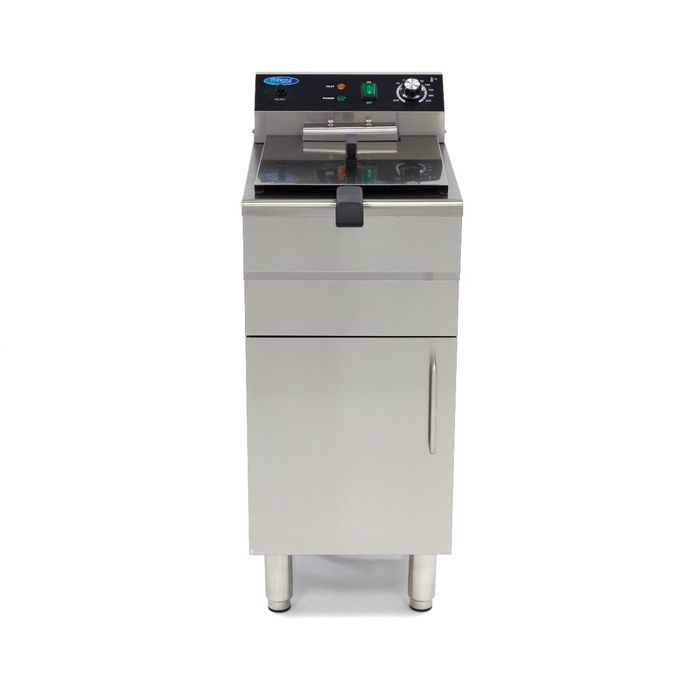 Friteuza 16 litri, 1 cos, robinet scurgere, suport depozitare, 230V [6]