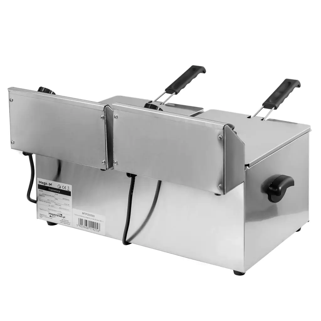 Friteuza dubla 2x6L, 2x2.5kW, cu capac [3]