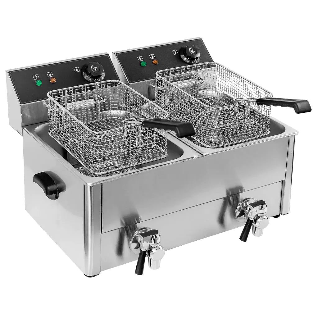 Friteuza dubla 2x6L, 2x2.5kW, cu capac [2]