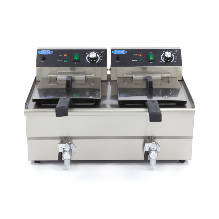 Friteuza electrica cu robinet 2x13L, 2x3000W, 230V [2]