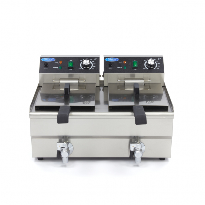 Friteuza electrica cu robinet 2x10L, 2x3000W, 230V [2]