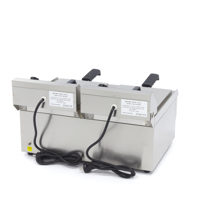 Friteuza electrica cu robinet 2x10L, 2x3000W, 230V [5]