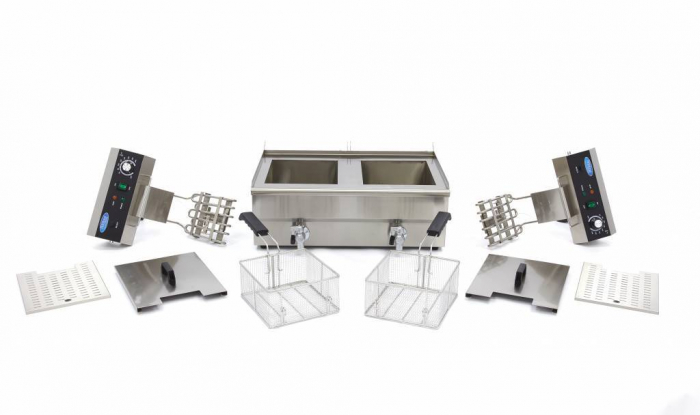 Friteuza electrica cu robinet 2x13L, 6000W, 230V [6]