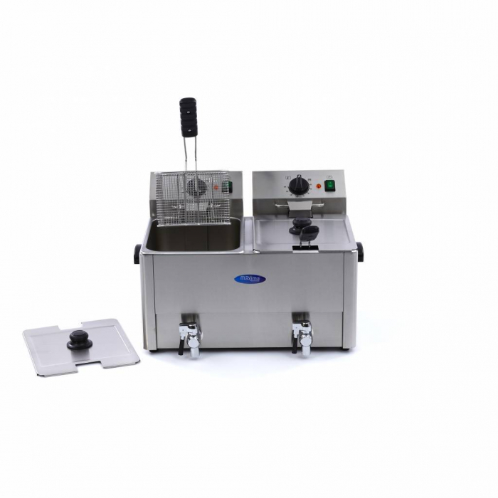 Friteuza electrica cu robinet 8+8L, 2x3250W, 230V [2]