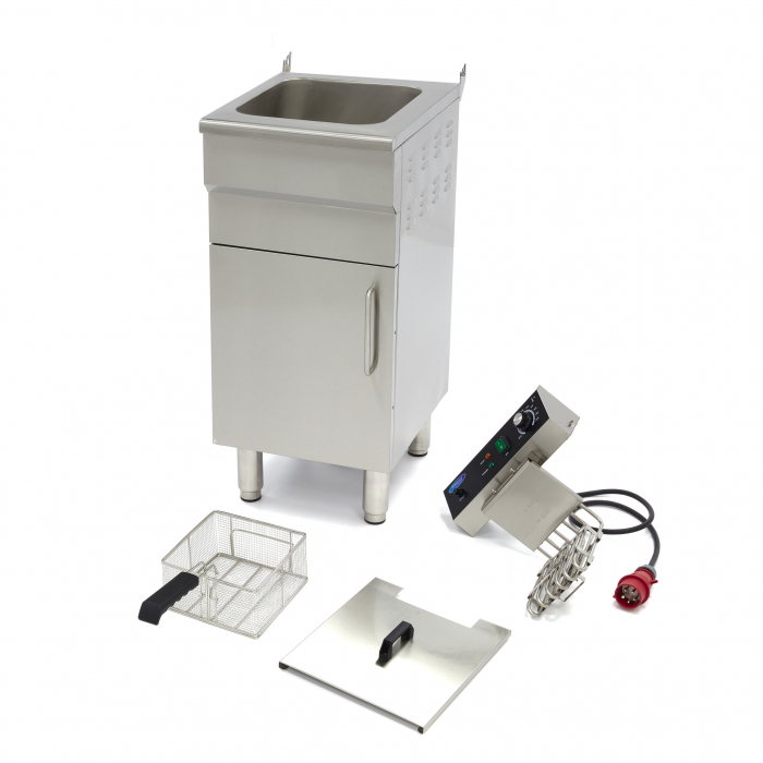 Friteuza electrica cu suport tip dulap si robinet 16L, 5000W, 400V [8]
