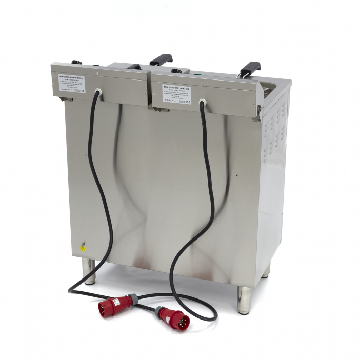 Friteuza electrica cu suport tip dulap si robinet 2x16L, 2x5000W, 400V [5]