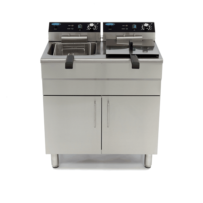 Friteuza electrica cu suport tip dulap si robinet 2x16L, 2x5000W, 400V [4]