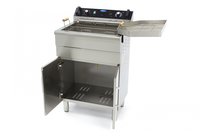Friteuza electrica cu suport tip dulap si robinet 30L, 4800W, 400V [6]