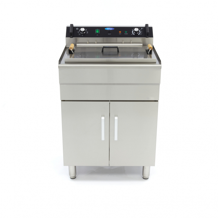 Friteuza electrica cu suport tip dulap si robinet 35L, 6000W, 400V [2]