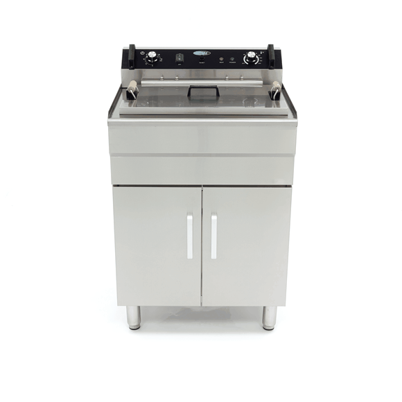 Friteuza electrica cu suport tip dulap si robinet 35L, 6000W, 400V [4]