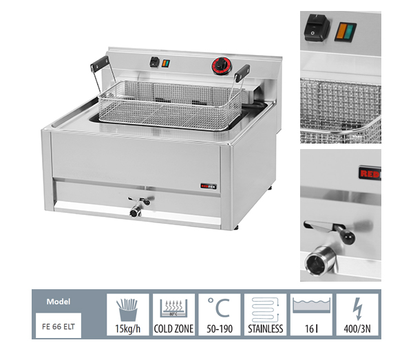 Friteuza electrica profesionala 16 litri 400V FE66ELT [2]