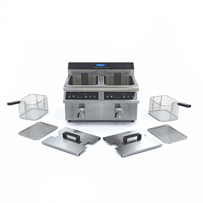 Friteuza inductie 8+8 litri cu robinet, 230V, 2x3,5 kW [6]