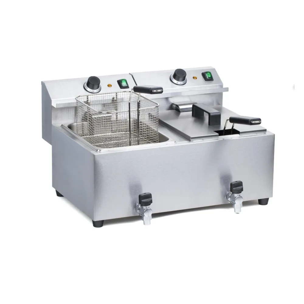 Friteuza Mastercook 2x8L, 7000W, inox, cu doua cosuri [1]