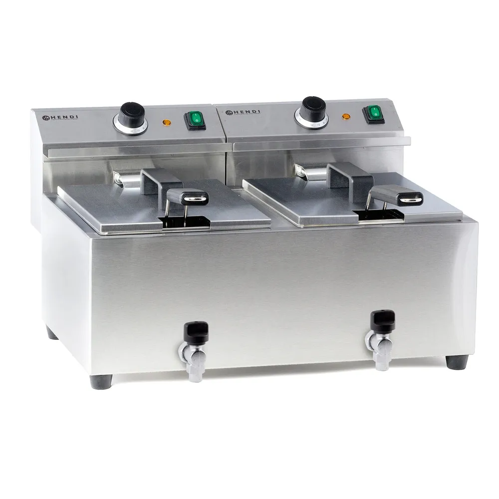 Friteuza Mastercook 2x8L, 7000W, inox, cu doua cosuri [2]