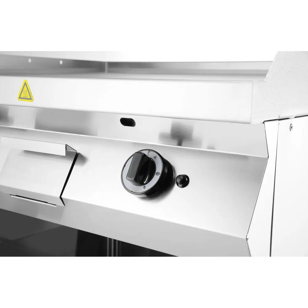 Frytop pe gaz, suprafata neteda, 2 zone incalzire, inox [5]