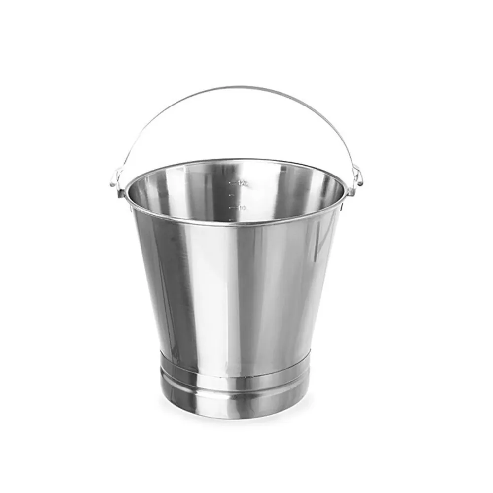 Galeata inox gradata cu maner, 7 litri, 230x245 mm [1]