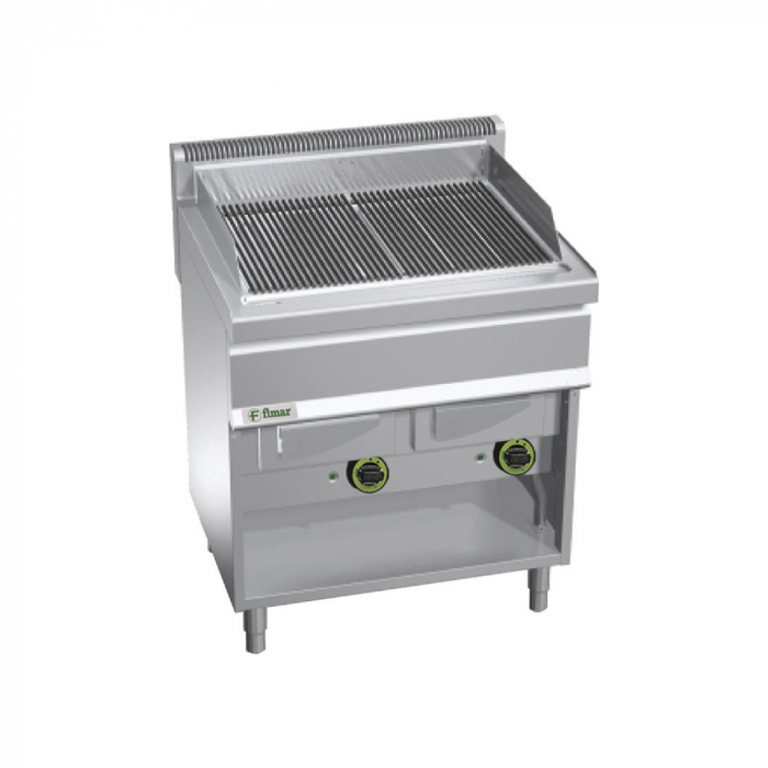 Gratar fry-top cu apa pe gaz cu 2 arzatoare 708×500 mm, 18 kW, GW80 [1]