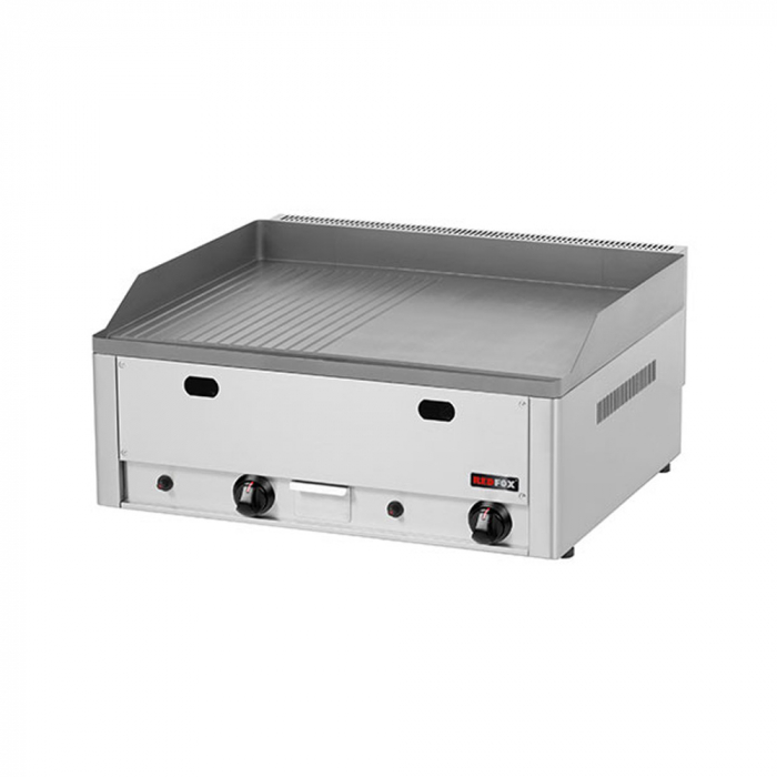 Gratar Fry-top electric cromat neted-striat 480x650 mm, 660x600x220 mm, 8 kW, linia 900, FTHRC60E [4]