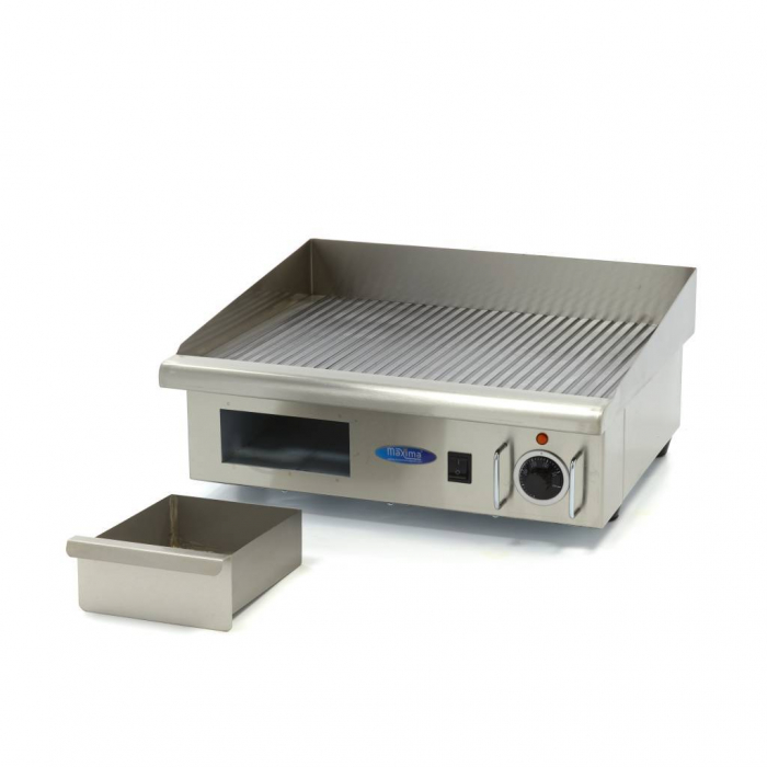 Gratar Fry-top electric striat din inox, 550×365 mm, 3 kW, 230V [6]