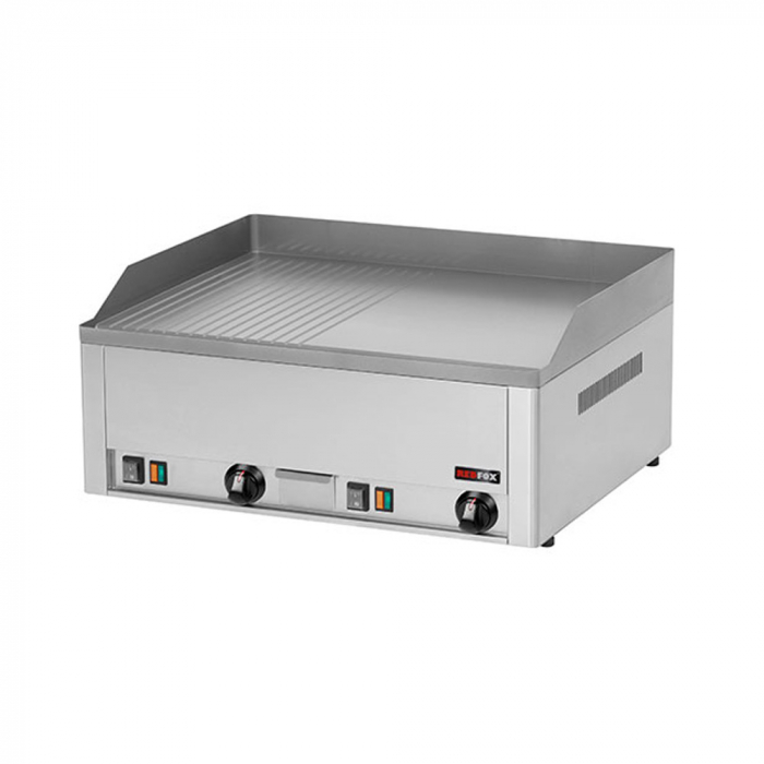 Gratar Fry-top electric neted-striat 480x650 mm, 660x540x220 mm, 6 kW FTHR60E [4]
