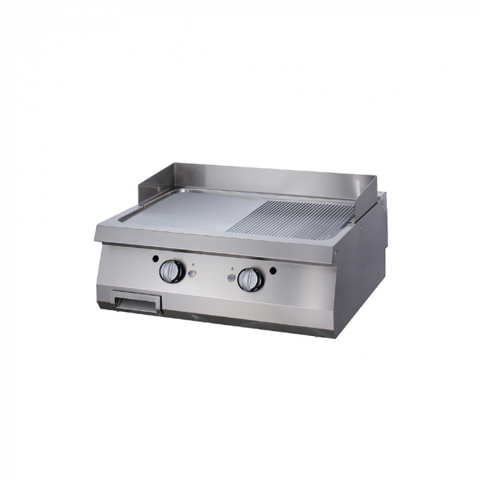 Gratar Fry-top pe gaz neted-striat de banc, 800x900x280 mm, 18 kW, linia 900 [2]