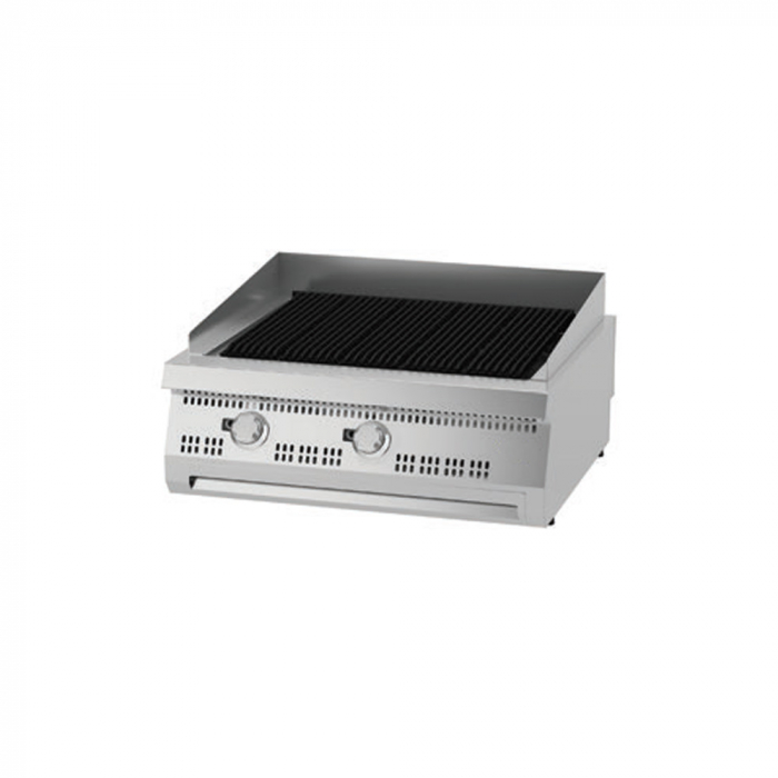 Gratar Fry-top premium pe gaz striat de banc, 18 kW, 800x900x280 mm, linia 900 [2]