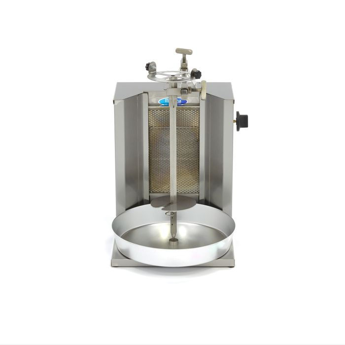 Gratar kebab pe gaz 1 arzator, 10kg carne, constructie inox, 3.32 kW [2]