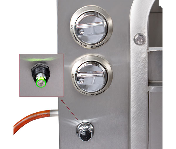 Gratar pe carbune din inox cu protap rotisor electric inchis cu arzator pe gaz, 16,8kW, BSG-120D [5]