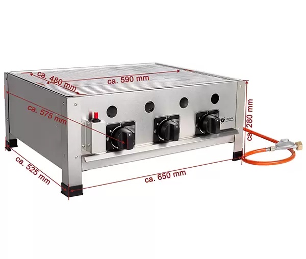 Gratar pe gaz cu grilaj, 10 kW, GGB-2 [1]