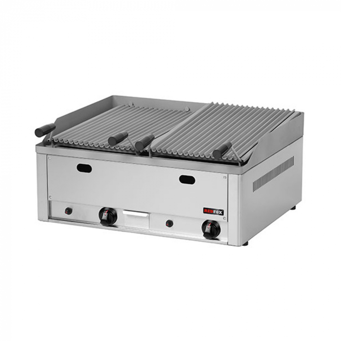 Gratar profesional cu roca vulcanica 8 kW, 660x540x220 mm, GL60G [2]