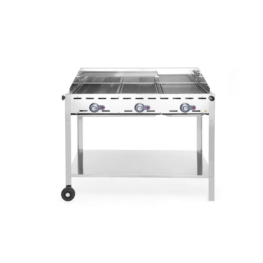 Grill barbecue Green Fire, 3 arzatoare, 17.4 kW, inox [1]