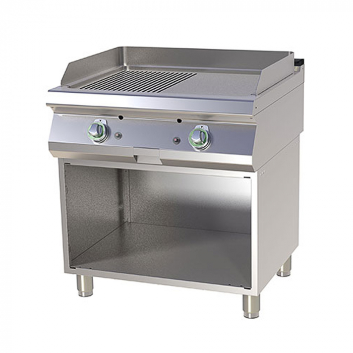 Grill Fry-top electric cromat mixt 560x770 mm de banc, 14 kW, linia 700, FTHRC708E [1]