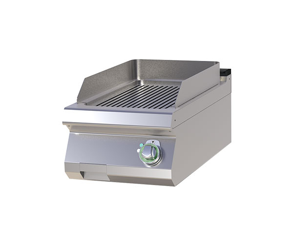 Grill Fry-top electric cromat striat 560x370 mm de banc, 4,5 kW, linia 700, FTRC704E [1]