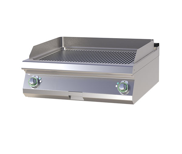 Grill Fry-top electric cromat striat 560x770 mm de banc, 9 kW, linia 700, FTRC708E [1]