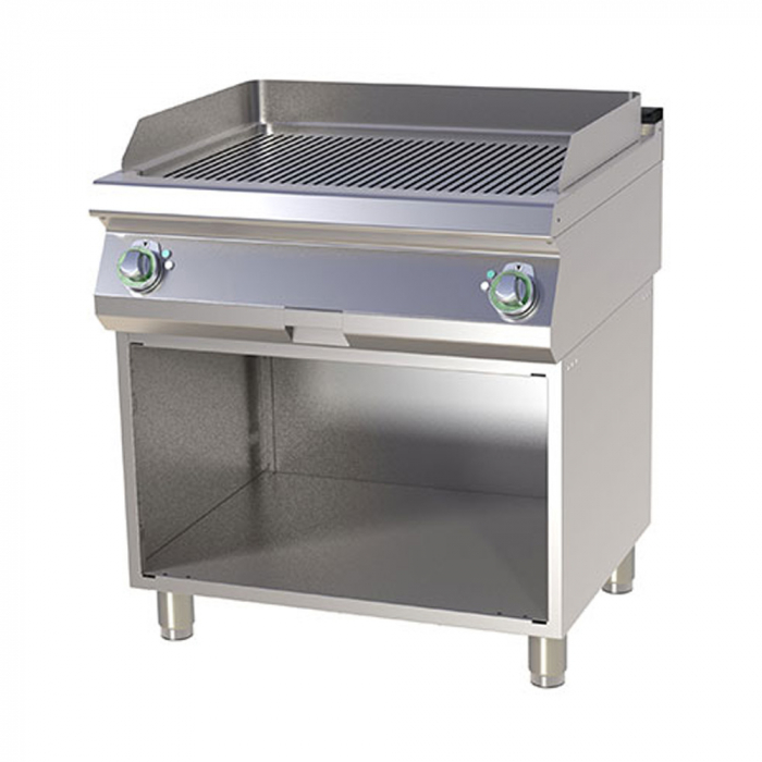 Grill Fry-top electric striat 560x770 mm cu suport, 9 kW, linia 700, FTR780E [1]
