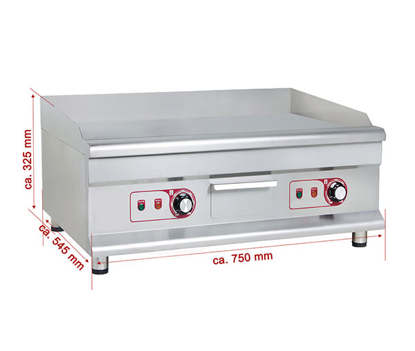 Grill fry-top neted 745×420 mm, 230V, 2x3,2kW, BGP-6 [2]