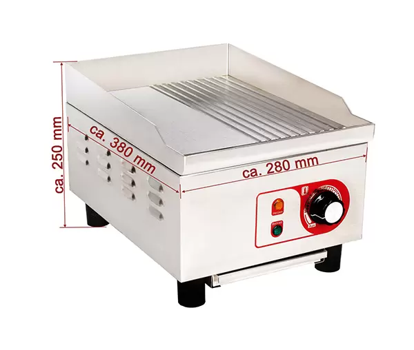 Grill fry-top neted-striat fonta 270×320 mm, 230V, 1,8kW, BHGP-5 [2]