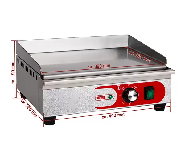 Grill fry-top neted inox 390×260 mm, 230V, 1,7kW, BHGP-7 [2]
