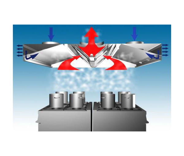 Hota profesionala centrala cu inductie si compensare, latime 2200 mm [2]