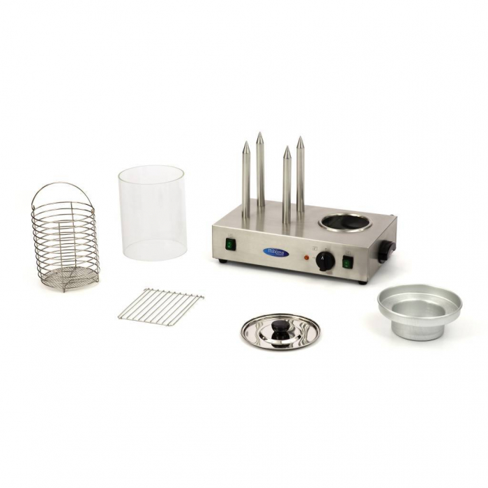 Incalzitor pentru hot dog cu vas si 4 tepuse, 800W, 230V [5]